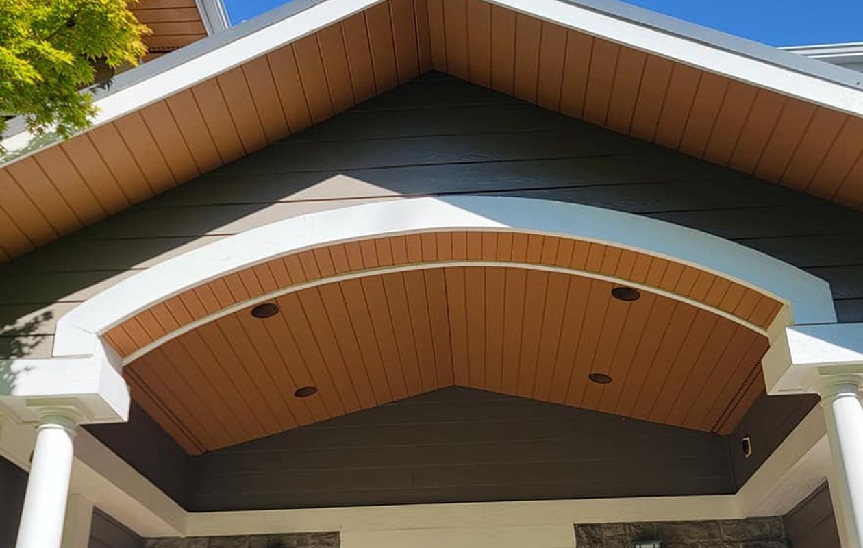 wood stained ceiling