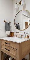 interior of a newly painted dark grey bathroom